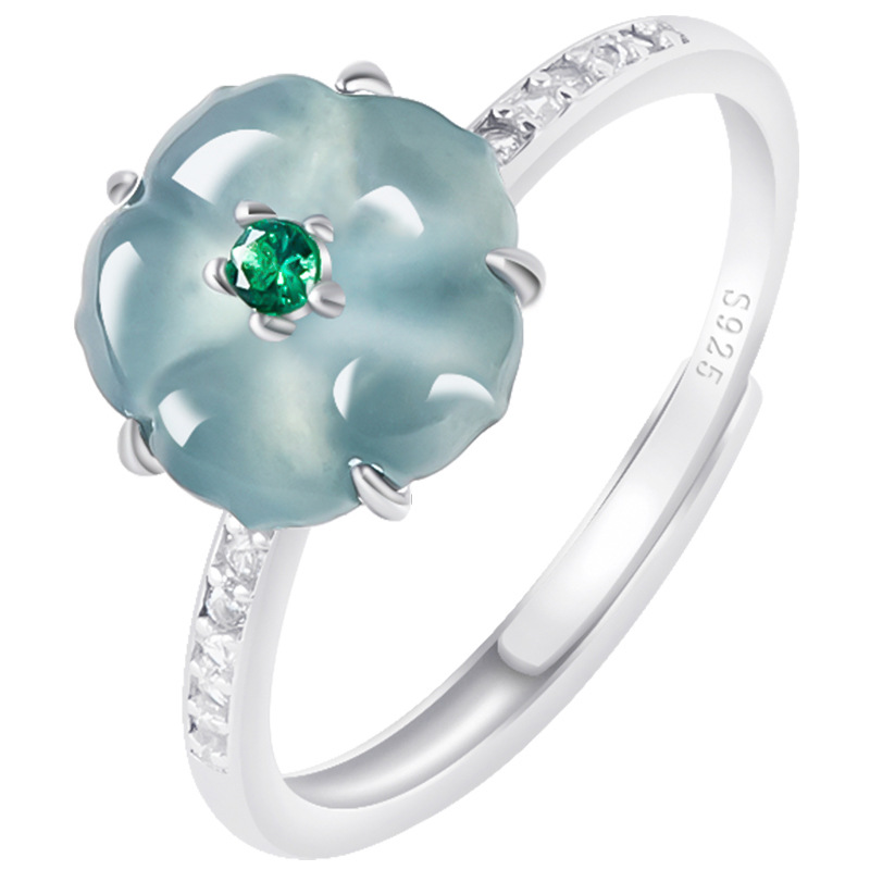 Women'S Accessories - Кольца с цветами из бирманского жадеита