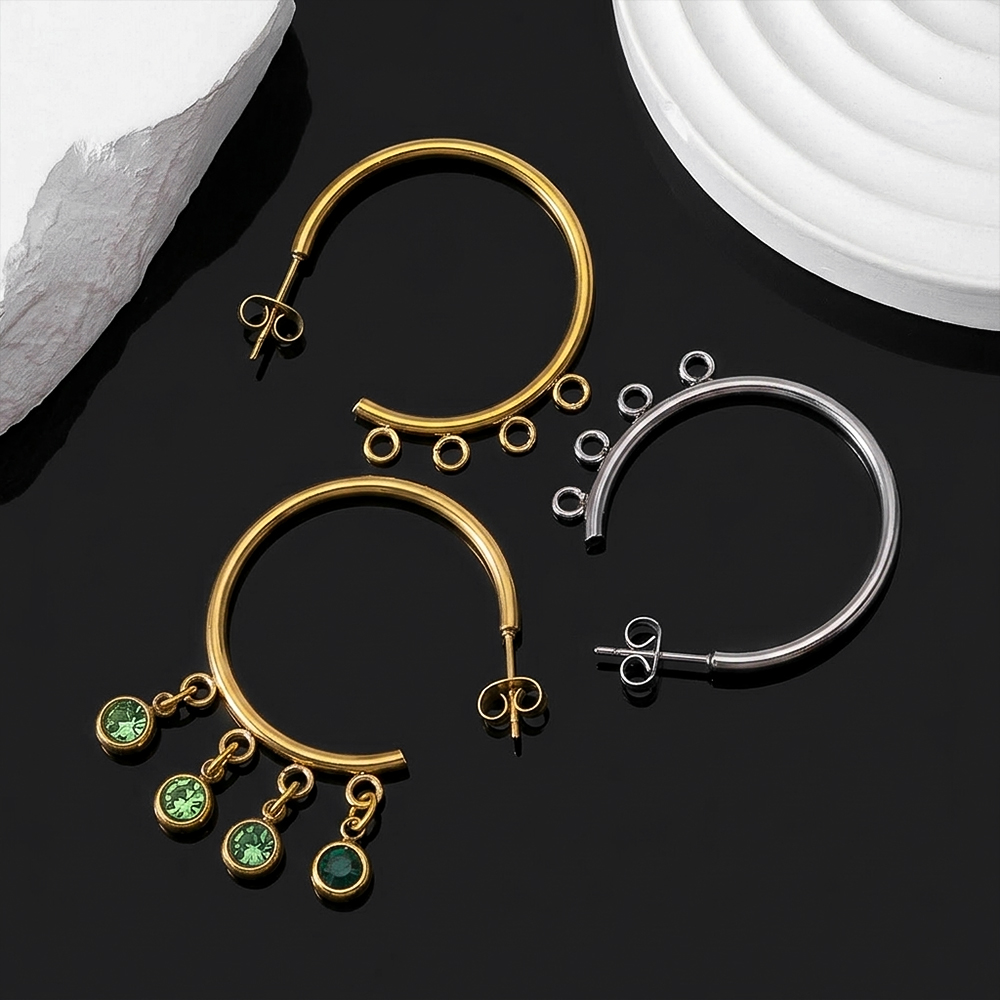 Women Accessories Gift Set - 10 шт. позолоченные серьги-кольца C-образной формы