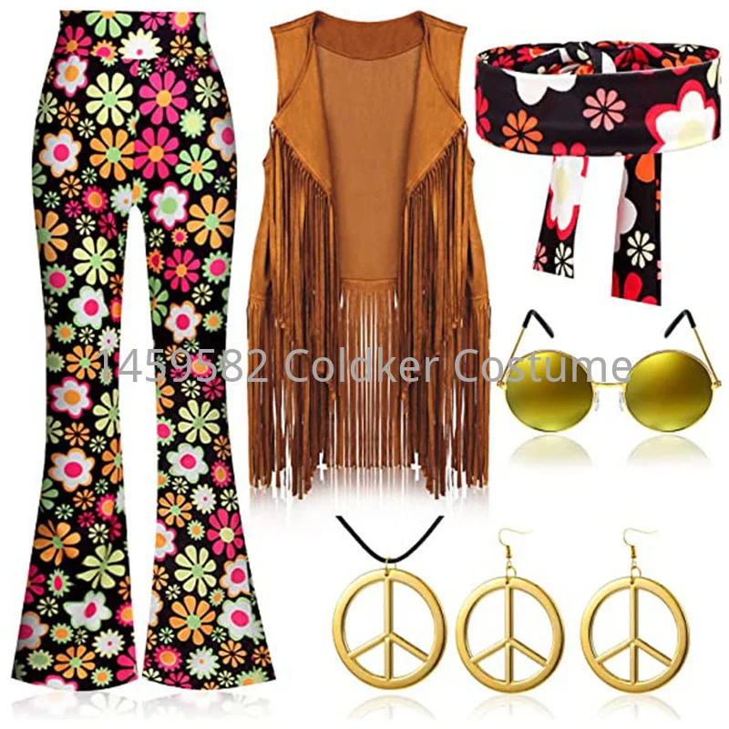 Women'S Accessories In The 70S - Костюм хиппи для женщин Peace Love