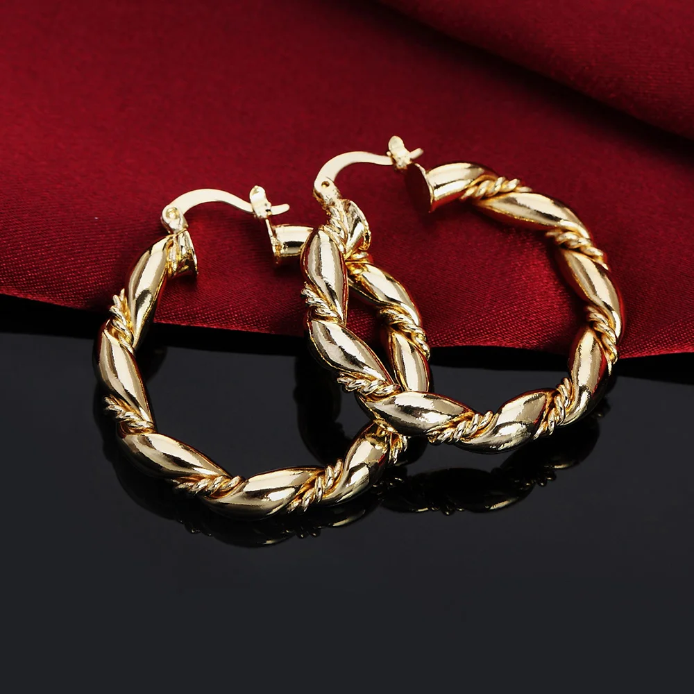 Statement Earrings Oversized - Лидер продаж, круглые серьги-кольца из 18-каратного