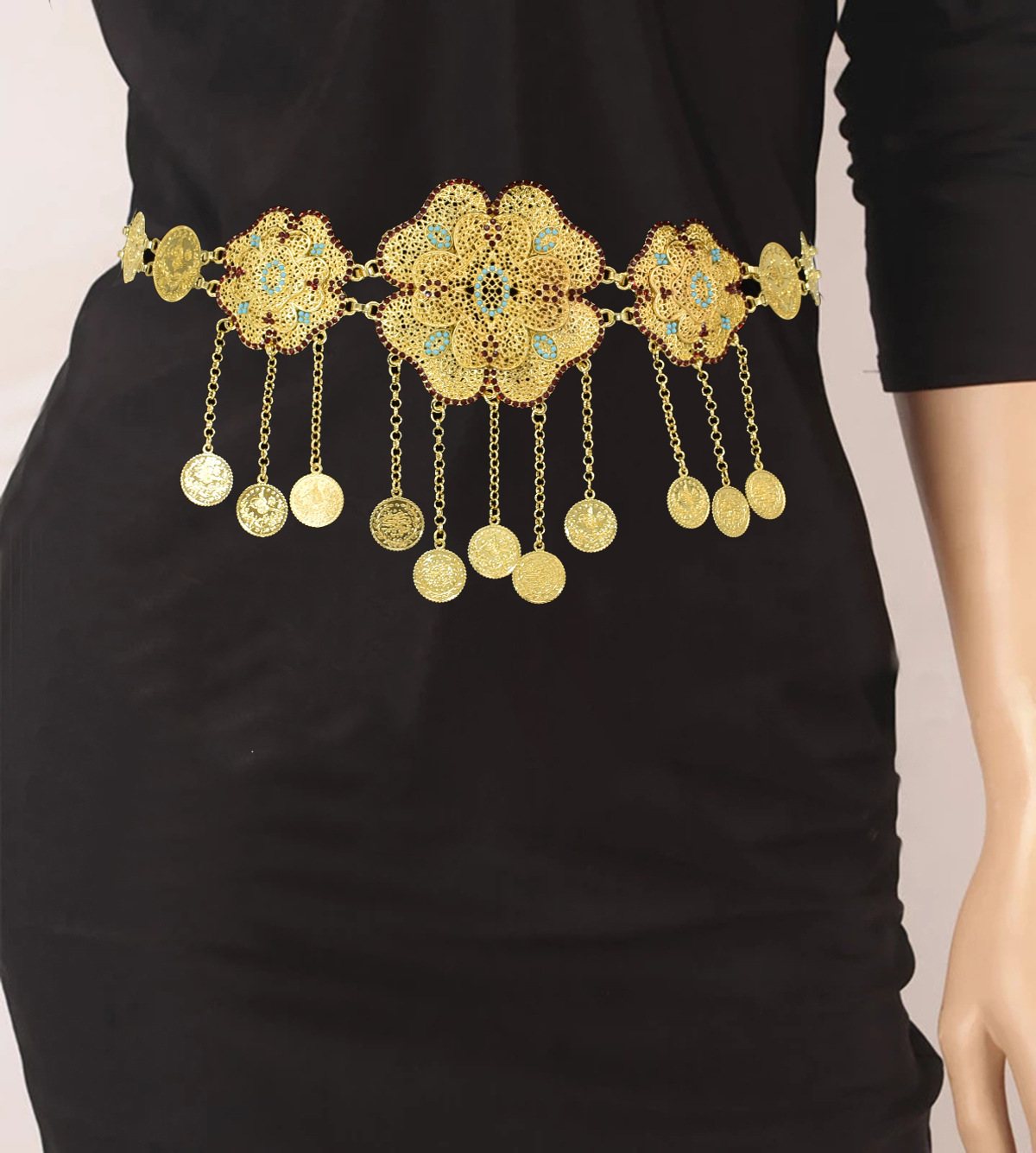 Women Accessories India - Пояс с подвеской в виде цветочных