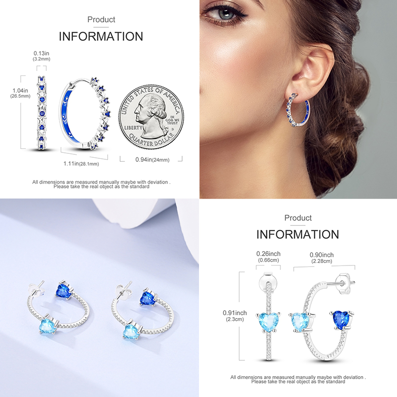 Серьги-кольца серии Blue Stars – обзор и цена Statement Earrings Oversized
