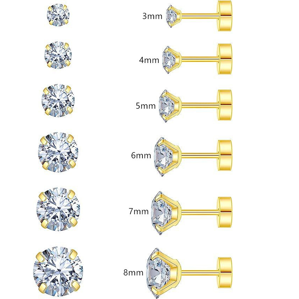 1 или 6 шт., позолоченные серь – обзор и цена Statement Earrings Oversized