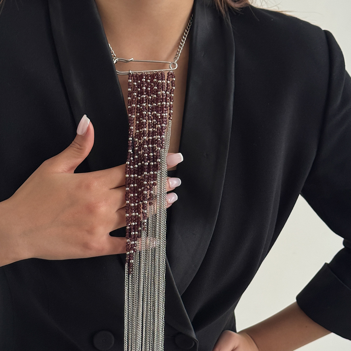Серебристая брошь-цепочка с ки – обзор и цена Women Accessories Chain